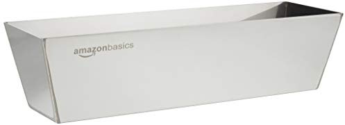 Amazon Basics Rectangular Stainless Steel Mud Pan 30.48 cm Long, Silver