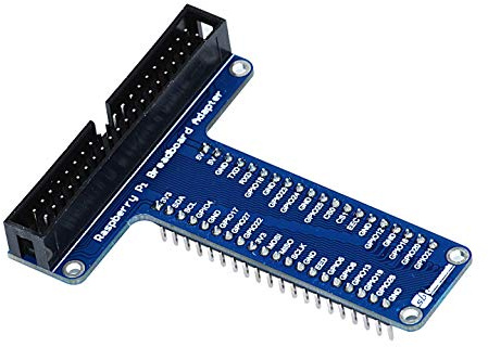 sb Raspberry Pi Breadboard Adapter with Cable - Supports Zero, A+, B+, Pi 2, 3 & 4 - Blue