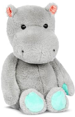 B. Toys - Happyhues - Gerry Grey (Dunkelgrau) - Plüsch Nilpferd - Plüschtier - Weiches & graues Nilpferd Spielzeug - Waschbares Spielzeug für Baby, Kleinkind, Kinder - 0 Monate +