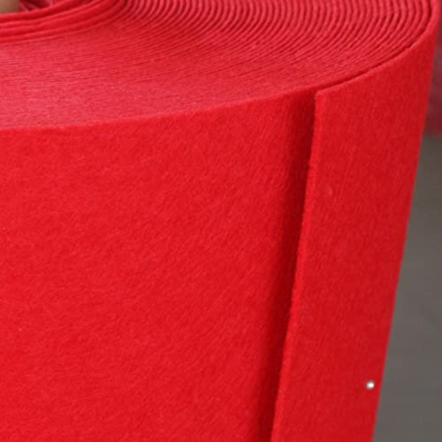 HARICSET ZXC 1m Breit Filzstoff Bastelfilz Filz Stoff Filzplatten für Handwerk,Nähen,Patchwork,Stickereien Handwerks Projekt DIY Weihnachtsdekorationen(Size:1 * 20m,Color:rot)