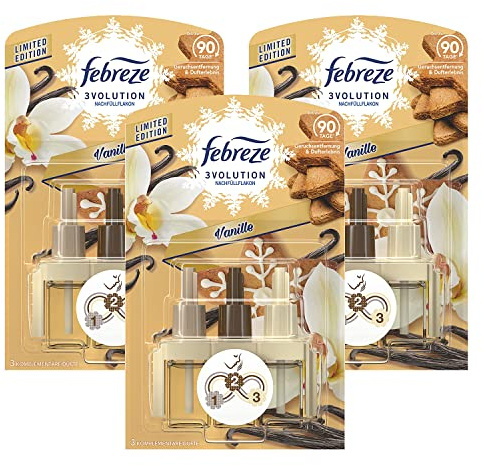 3 x Febreze 3 Volution Vanille Nachfüller je 20ml für Lufterfrischer