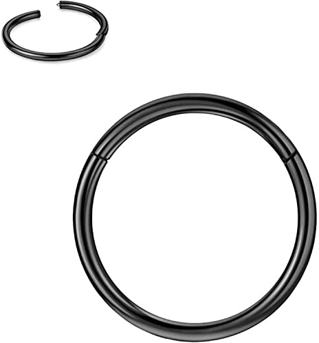 YEBOCIYO Septum Piercing Ring Tragus Piercing Rook Piercing Conch Piercing Helix Piercing Nase Lippe Bauch Piercing 316L Chirurgenstahl Gold Silber Rosegold Schwarz Regenbogen 20G/18G/16G/14G