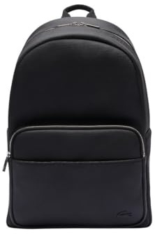 Lacoste Men's Classic Laptop Pocket Backpack, Black, One Size