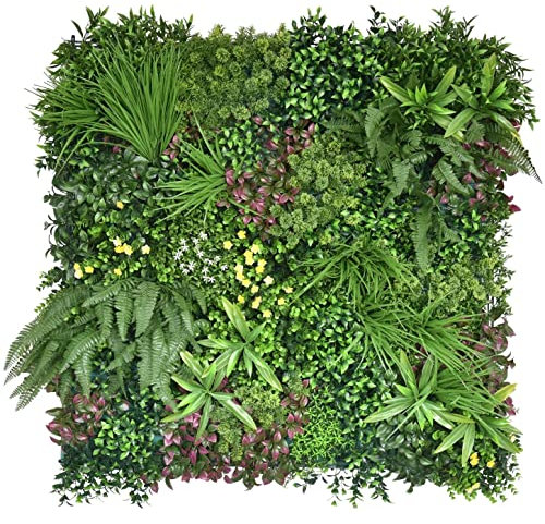 Tuda Grass Direct Artificial Living Green Wall Panel Decoration for Indoor & Outdoor Realistic Plastic Plants - 1m X 1m - Supreme