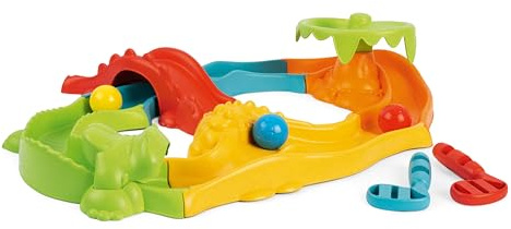 Chicco Mini Golf Safari, 3in1 bollspår, Lätt att montera modulärt spår, 11 stycken, 3 bollar, 2 golfklubbar, kreativt och rörelsespel, återvunnen plast, spel för barn 2-5 år