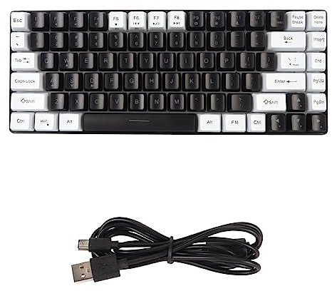 Dpofirs Ergonomic 80% Mechanical Gaming Keyboard, RGB Backlit for PC Gamers (Black)