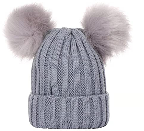 PythJooh Baby Kid Winter Warm Hat Pom Pom Wooly Crochet Beanie Hat for 0-3Y | Baby Girls Boys Autumn Winter Knitted Warm Hats