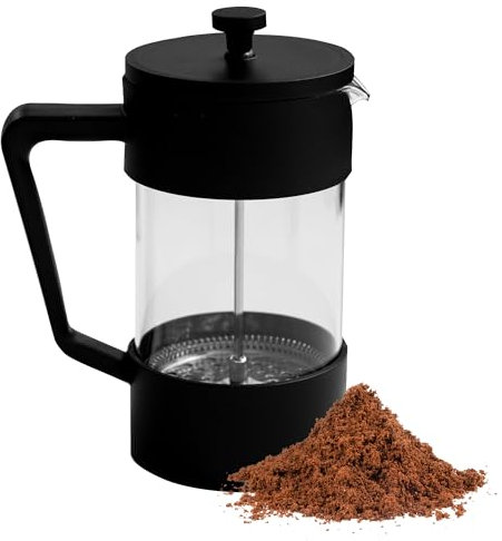Iconique French Press Coffee Maker | Brew With A New Level Of Elegance & Flavour | Heat Resistant With Borosilicate Glass & Ergonomic Handle | Black | 1000ml