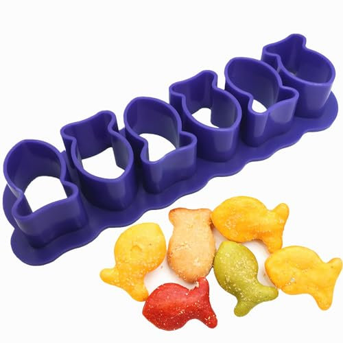 Enrbeco Mini-Ausstechform für Fische, bezaubernde Fischform, Mini-Ausstechform (lila)