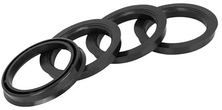 A ABSOPRO Anillos Centradores De Buje De Rueda de Plástico Negro, 72.6mm Od A 57.1mm Id, Juego de 4 Unidades