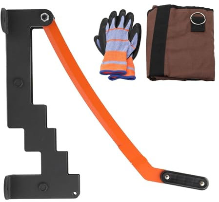 NICCOO Log Splitter Wall Mounted Firewood Kindling Splitter Manual Wood Splitter for Logs Splitting Kindling Tool with Gloves&Wood Storage Bag for Home Outdoor Camping