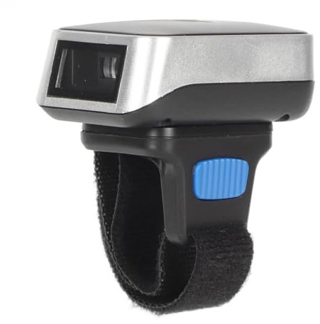 Tragbarer Finger-1D-Barcode-Scanner, 270-Grad- 4.2, Kabellose QR-Rotation, 3 Konnektivitätsmodi, Kompatibel für PC, Telefon, Freisprecheinrichtung
