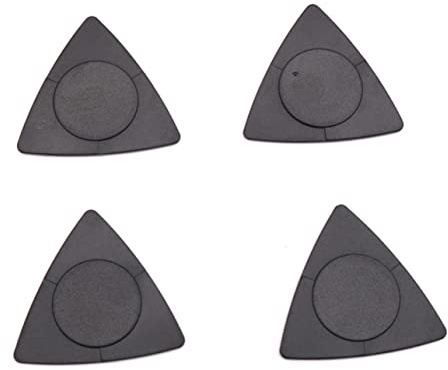 ERINGOGO 20 Stück Anti Rutsch Dreiecksplektren für Akustikgitarre aus Abs Schwarz 0,5mm bis 1mm Gitarrenzubehör