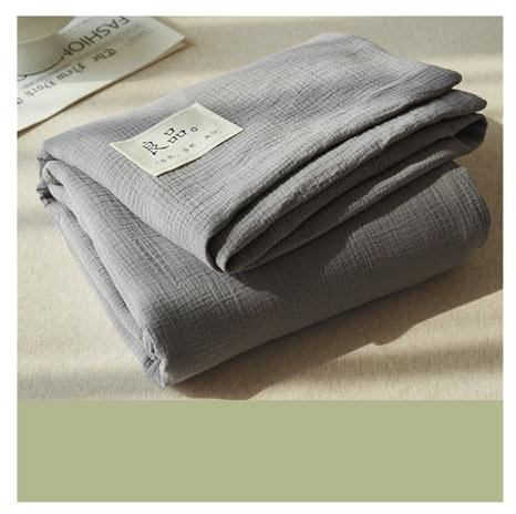 Bettlaken Betttuch Haustuch Laken Doppelgaze Baumwolle ohne Gummizug viele Farben und Größen Luxuriös, Weich und Atmungsaktiv(Light Gray,200x230cm+48x74cm x2)