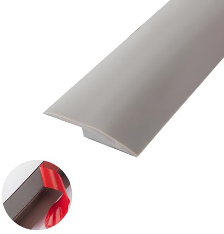 Pvc Übergangsstreifen 100/200/300cm, Übergangsprofil Selbstklebend, Vinyl Übergangsschiene Abschlussprofil, Übergangsstreifen Für Bodenleiste, Höhenausgleich Bodenprofil(Gray,3.5*200cm/1.38*78.7in)