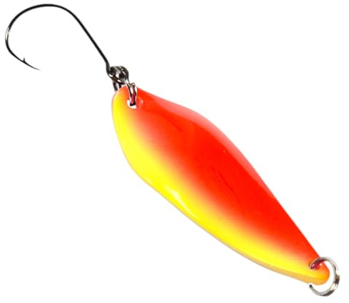 SEABUZZ Mini perca y trucha Spoon Fury 4 g 33 mm cebo para trucha y perca con anzuelo – Señuelo de pesca para trucha y peces depredadores – Señuelos de pesca – Señuelos de pesca – Señuelo artificial –