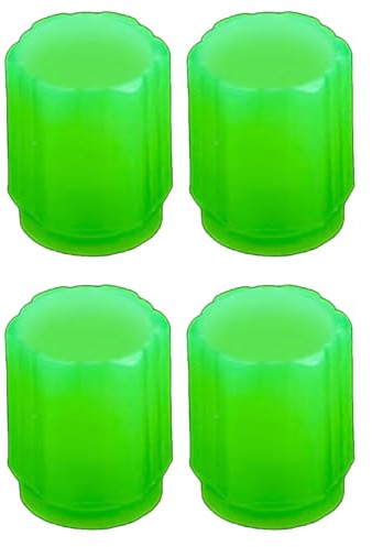 Tapones de vástago de válvula de neumático de Coche Fluorescentes, Tapa de Tapa de vástago de válvula de neumático - 4 Tapones de presión de neumáticos Brillantes - Tapa de válvula de Aire de Rueda