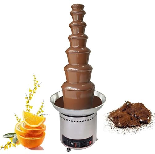 4/5/6/7 Tiers Commercial Chocolate Fountain Machine, Electric Chocolate Fountain Machine, with Digital Panel, Constant Temperature Adjustment, for Kids Birthday Party Buffet Bar Station
