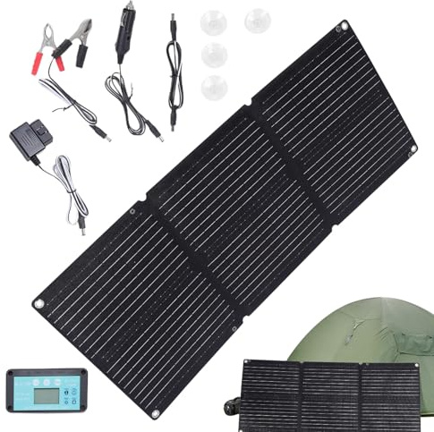 Caricabatteria solare per auto, caricatore per pannello solare da 200 W, generatore di batterie, dimensioni facili da trasportare, manutenzione automatica impermeabile pieghevole 12-24 V per barche