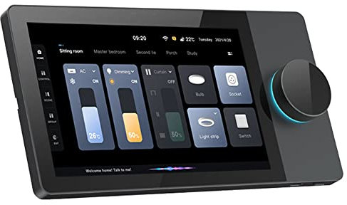 Panel de control de pantalla táctil multifuncional, controlador de interruptor de hogar inteligente con pantalla de control central de 8 pulgadas, compatible con el sistema Tuya Smart Home