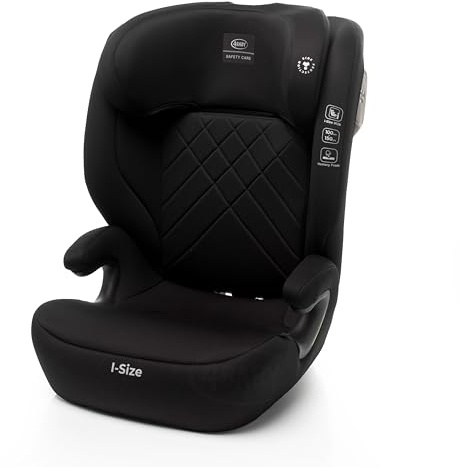 KINDERSITZ 4Baby Nero i-SIZE 100-150 cm, 10-fach VERSTELLBARE, KOPFSTÜTZE, Seitenaufprallschutz (Schwarz)