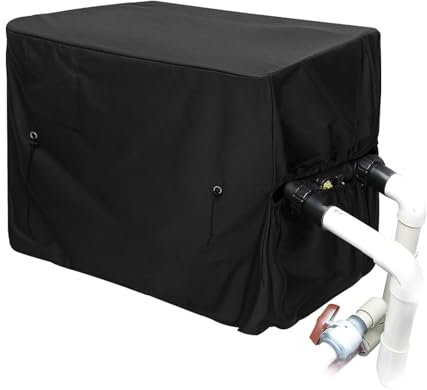 Shunfaji Wärmepumpendeckel Abdeckung 210D Oxford-Stoff 101x86x78cm Wasserdicht UV-Beständig Für Poolheizung Klimaanlagen Außeneinheiten Winterhart Multifunktional