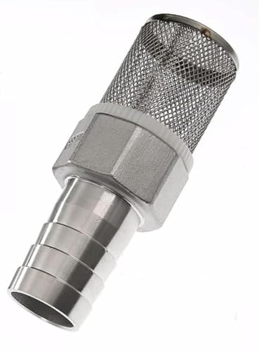Filtro per Tubo di Aspirazione, Filtro per Tubo da Giardino, 1 Pz in Acciaio Inossidabile, Tubo di Irrigazione da Giardino Pompa per Autolavaggio Filtro in Acciaio Inossidabi, One Color, 2 50mm