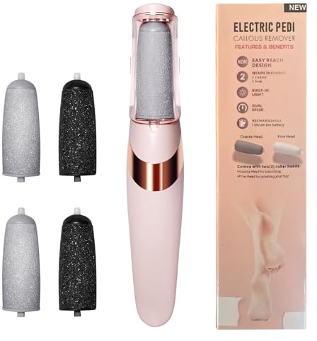 Dissolvant électrique portable pour les pieds, lime électrique pour les pieds, avec 4 têtes de brosse, étanche, pour traiter les talons secs craquelés, les callosités et les peaux mortes (style 1)