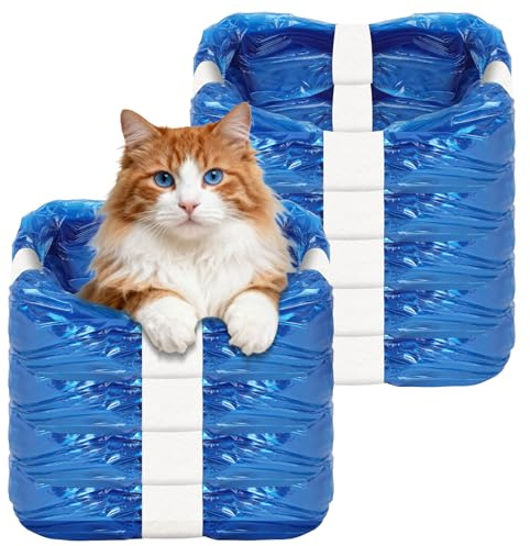 NUTKIT 9 PCS Sac a Litiere pour Chat, Recharge Poubelle à Couche Anti Odeur | Anti-Fuite,Durable,Recharge Poubelle a Couche,Sac Poubelle litiere Chat, Compatible avec la Plupart des Poubelle litiere Chat