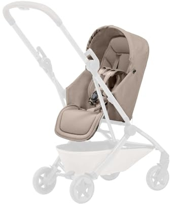 Joolz AER2 Nest to Seat for Newborn to Toddler – Easy One-Hand Fold | Accessory for the Aer2 Lightweight Compact Stroller – Airplane Approved, UPF 50+ Sun Protection – Sandy Taupe