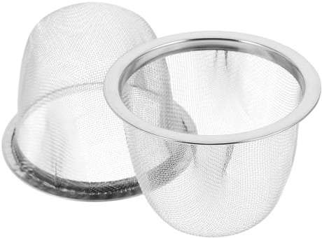 BESPORTBLE Filtro in Metallo per Teiera 2 Pezzi, Infusore per Tè Sfuso Rete di Precisione, Colino per Tisane, Adatto per Uso Quotidiano e Preparazioni in Cucina