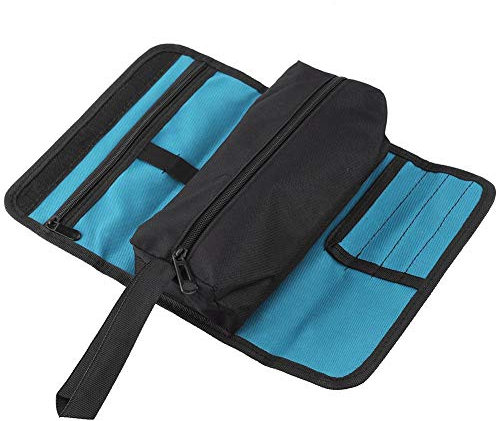 Kleine Werkzeugtasche, Faltbare Werkzeugrolltasche aus 600D Oxford Tuch, Professionelle Elektriker Werkzeugtasche, Werkzeugaufbewahrung Während der Installation und Wartung (250 x 360 mm)