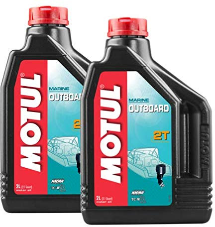 MOTUL Lubricantes para Motor 2 Tiempos Fuera Borda Mineral Outboard 2T, Pack 4 litros
