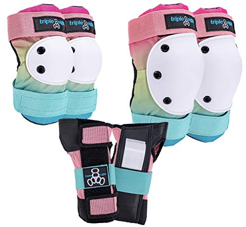 Triple Eight Saver Series 3-Pack Pad Set– Ideal for Skateboarding, In-line Skating, Roller Skating, and Biking