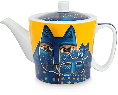 Egan Laurel Burch Teekanne Porzellan elfenbeinfarben Small Elfenbein PLB81/B