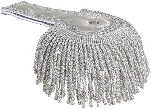 WOOOOZY Epauletten, Silber 1 Paar, ca. 17 cm