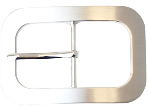 BELTINGER Gürtelschließe 4,0 cm | Buckle Wechselschließe Gürtelschnalle 40mm Massiv | Dorn-Schließe | Druckknopf-Gürtel bis 4cm | Silber