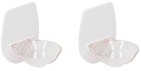 Tnfeeon Simple and Transparent Holder Compact and Easy Mounting Wine Glass Holder Set of 2 for Bathtub and Bathroom