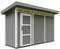 Gartenhaus Premium Qualität 4,3m² - L161xW411cm- All-Inclusive-Set mit Boden, Bitumen-Dachziegeln, Farbset- Hochwertiger Geräteschuppen aus Holzwerkstoffplatten LP Smartside - M902 Cavern Steel