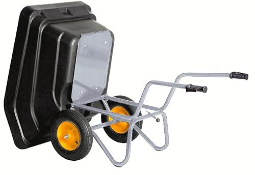 Heukarre Silokarre Pferdekarre Futtertransporte Kelberg kippbare 2-Rad Hofkarre 300L PP mit Deli TIRE Räder 400-8