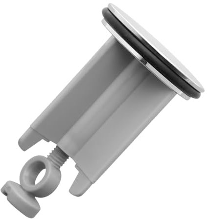 GLADFRESIT Universal Sink Plug, 40MM Pop Up Sink Plug Replacement, Adjustable Plastic Wash Basin Plug for Bathroom, Kitchen, Lavatory Sink (Grey)