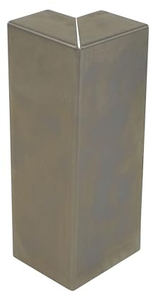 IRKA Eckverbinder für Rasenkante breit Beeteinfassung Cortenstahl H14 cm | Verschraubbar