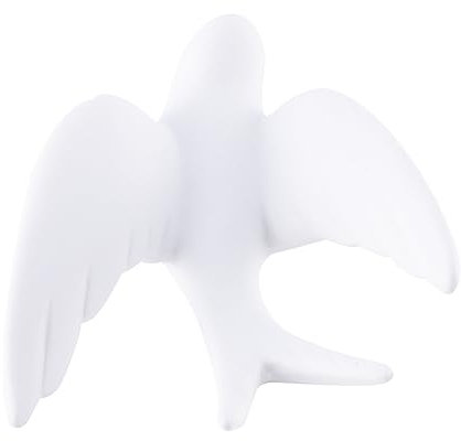 MAGICLULU 3D Vogel dekorative Wandbehänge Spatzen aus Keramik zur Wandmontage Möwen Wandskulpturen Wohnkultur Kunsthandwerk zum Aufhängen an der Wand Vogel aus Keramik Weiß