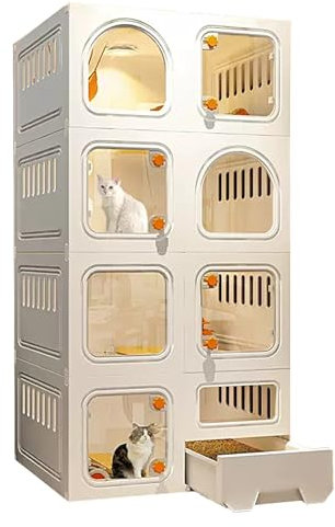 Katzenbox für Den Innenbereich mit Katzentoilette für 2 Katzen, Katzengehege Outdoor, Katzenhäuser für Hauskatzen, Katzenlaufstall für Umzäunte Hauskatzen (Size : 71x46x141cm)