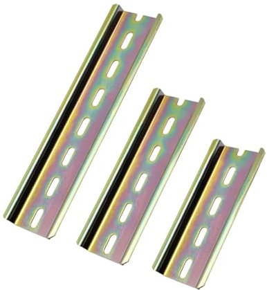 Universal 35 mm geschlitzte DIN-Linearschiene aus Stahl, Dicke 0,9 mm, Abstand 35 mm Länge, 10/12/15/20/25/30 cm, Klemmenblock, DIN-Schiene(Color:250mm)