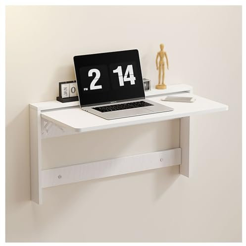 Schmaler Klapptisch aus Holz, 6,2 cm, platzsparend, schwimmender Tisch mit abgerundeten Ecken, ideal für Zuhause, Büro, funktionaler Hängeschrank