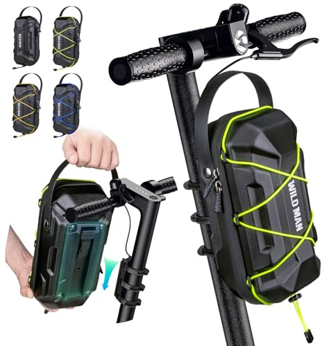Jeebel 2/3L Scooter Sac Étanche - Sacoche de Guidon avec Support Surdimensionné Fixation Rapide & Cordon Élastique Multicolore - Sac Avant pour Scooter Électrique Xiaomi Mijia Sedway Ninebot (3L)