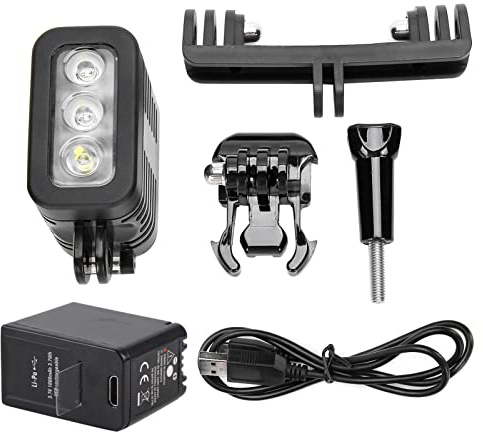 Lampe de Plongée Vidéo LED étanche pour 4 45M, Opération sous-Marine, Compacte et Légère