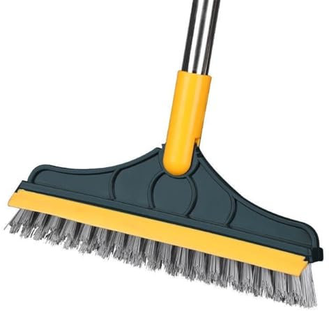 Cepillo de Limpieza Cepillo para Suelos,Cepillo para Azulejos de Mango Largo para la Ducha y Baño con Mango Largo Cepillo Limpieza Hogar Multifuncional para Grietas y Suelos (Blanco)