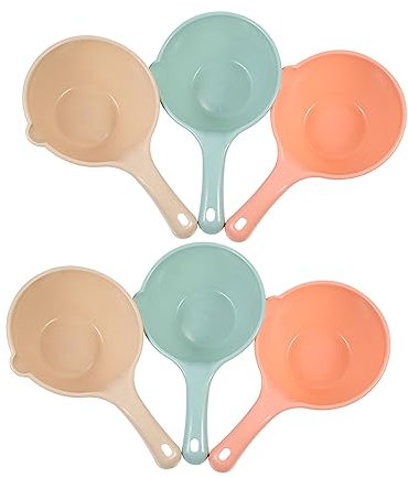Cabilock Lot De 6 Louches À Eau En Plastique Robuste Avec Trou De Rangement Faciles À Utiliser Et À Ranger